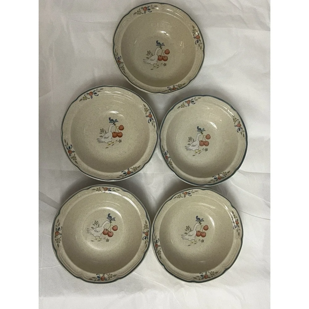 Vtg International Marmalade Stoneware 25 Pieces Goose Cottagecore Country